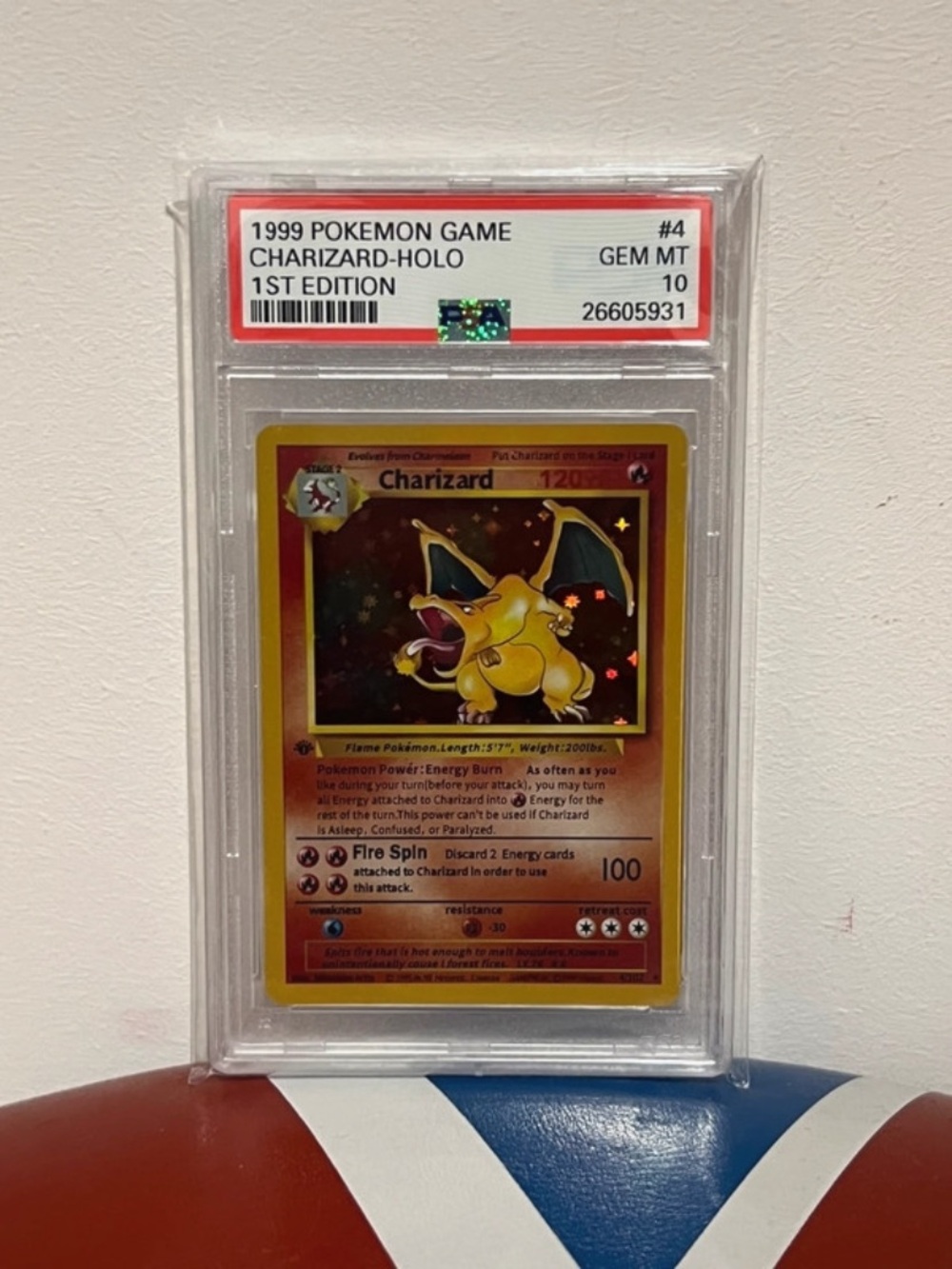 POKEMON CARDS 1999 Charizard Holo 1st Edition Graded Card - PSA 10